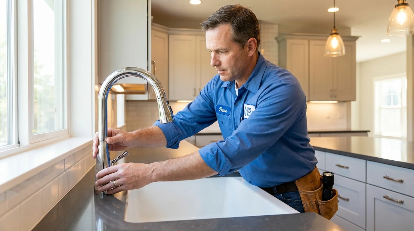 Kitchen faucet installation by Johns Plumbing LLC in Grandview